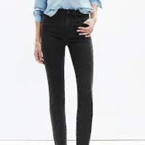 Madewell 10" High-Rise raw hem Skinny Jeans in Captain Wash 28